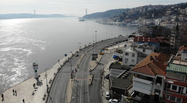 Kısıtlamada Bebek sahili böyle görüntülendi